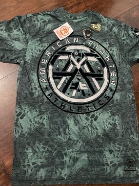 American Fighter Teal Green Graphic Athletic Tee